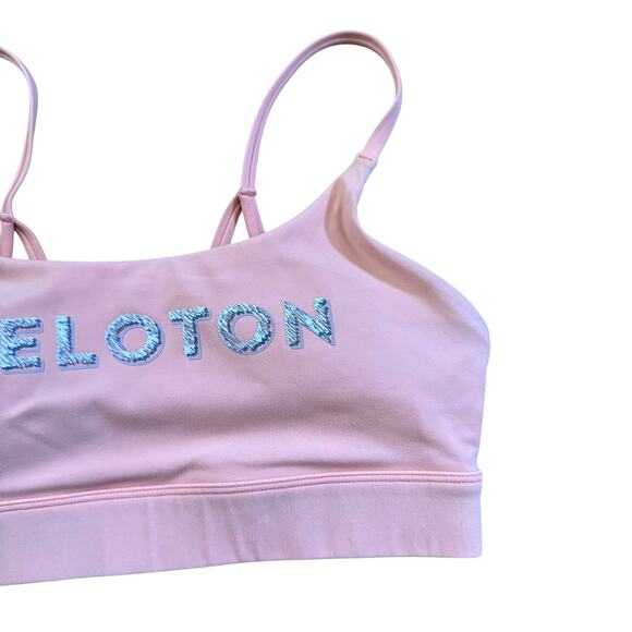 Peloton Logo Cadent Peak Strappy Activewear Bra Size Small Light Padding Cycle - Picture 8 of 12